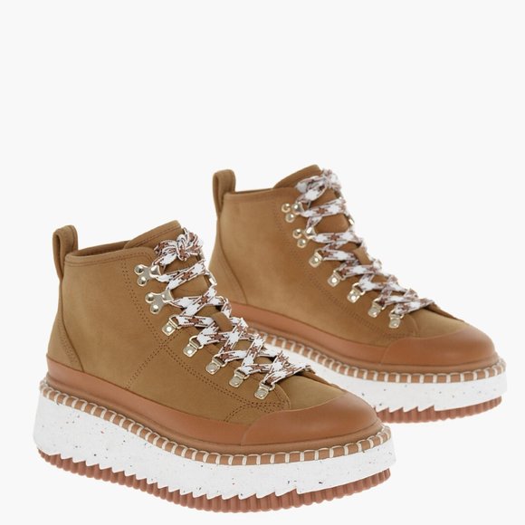 New Chloe Brown Lilli Ankle Boots Size 35 5 - Picture 1 of 3